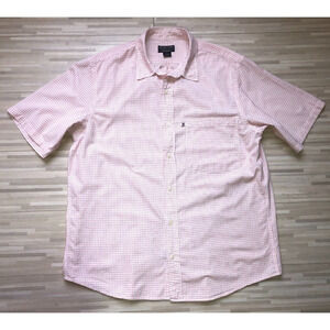Polo Jeans Company, Men's Button Up Shirt, Pink Check, Cotton, Size X Large